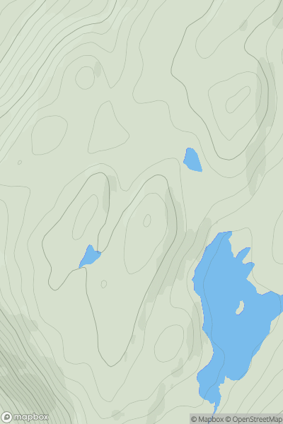 Thumbnail image for Creag Coire Doe South Top showing contour plot for surrounding peak