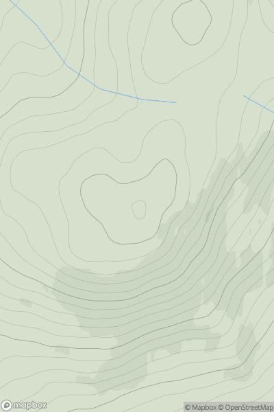 Thumbnail image for Cnoc an Tiumpain showing contour plot for surrounding peak
