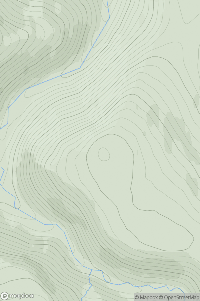 Thumbnail image for Carn Easgainn Mor showing contour plot for surrounding peak