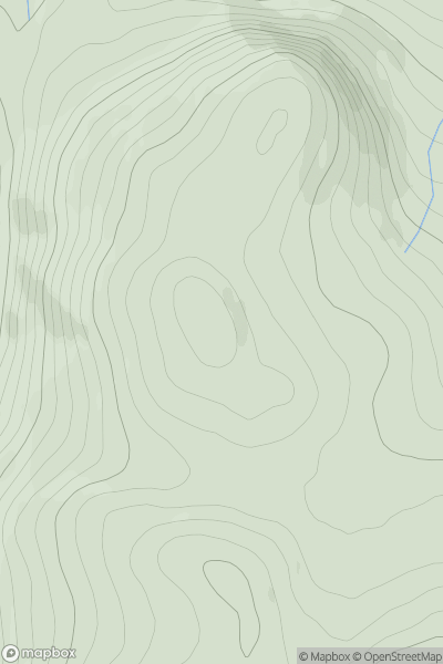 Thumbnail image for Meall nan Aighean Beag showing contour plot for surrounding peak