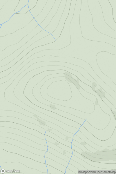 Thumbnail image for Leac nan Uan showing contour plot for surrounding peak