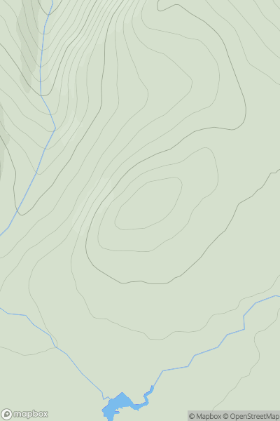 Thumbnail image for Carn Easgann Bana West Top showing contour plot for surrounding peak