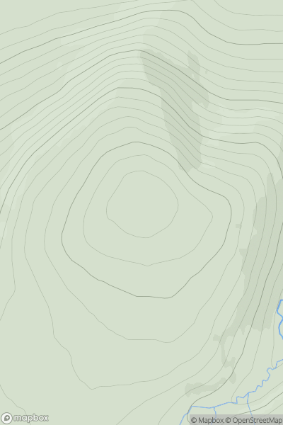 Thumbnail image for Beinn Acha' Bhraghad showing contour plot for surrounding peak