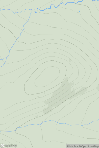 Thumbnail image for Carn na Guaille showing contour plot for surrounding peak