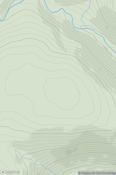 Thumbnail image for Carn Leachtar Dhubh showing contour plot for surrounding peak