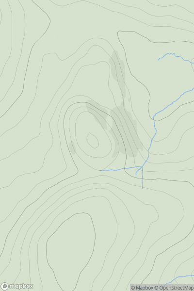 Thumbnail image for Carn na Saobhaidh East Top showing contour plot for surrounding peak