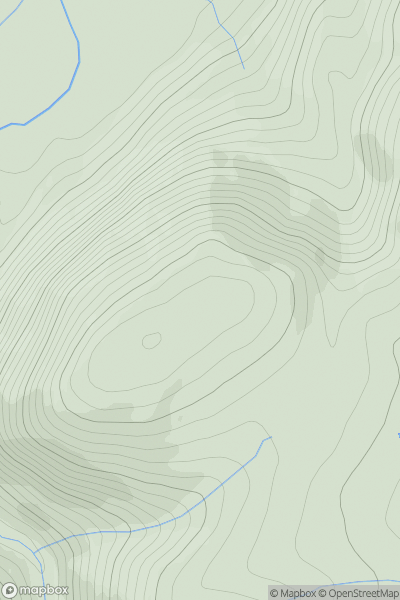 Thumbnail image for Creag Dhubh Tigh an Aitinn showing contour plot for surrounding peak