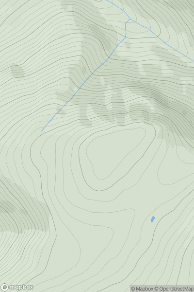 Thumbnail image for Carn Bhrunachain showing contour plot for surrounding peak