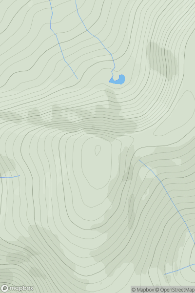 Thumbnail image for Beinn Iutharn Mhor showing contour plot for surrounding peak