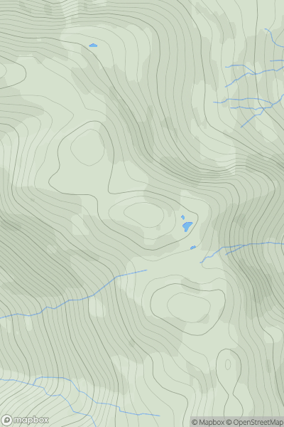 Thumbnail image for Sgurr a' Gharg Gharaidh showing contour plot for surrounding peak