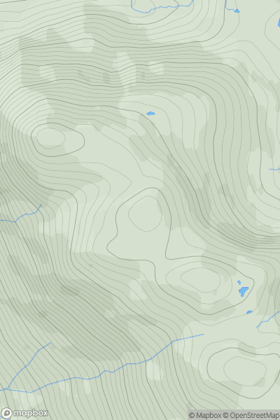 Thumbnail image for Sgurr a' Gharg Gharaidh North Top showing contour plot for surrounding peak