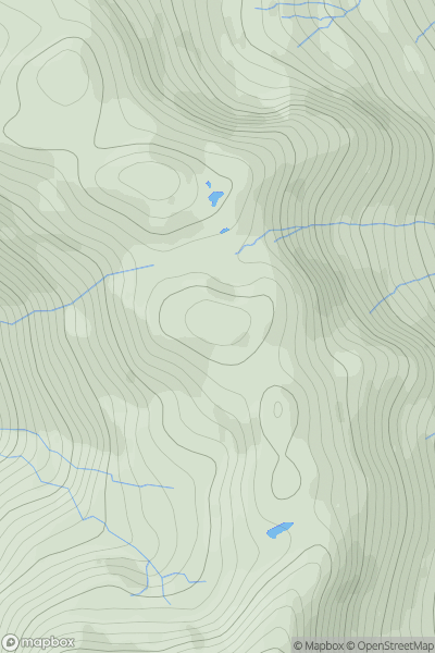 Thumbnail image for Sgurr a' Gharg Gharaidh South Top showing contour plot for surrounding peak