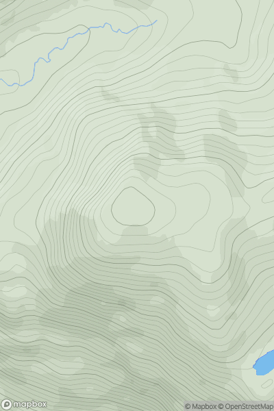 Thumbnail image for Beinn Clachach West Top showing contour plot for surrounding peak