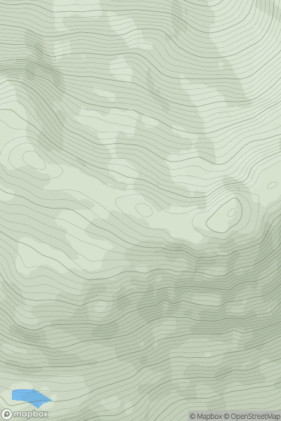 Thumbnail image for Sgurr Mor Near West Top showing contour plot for surrounding peak