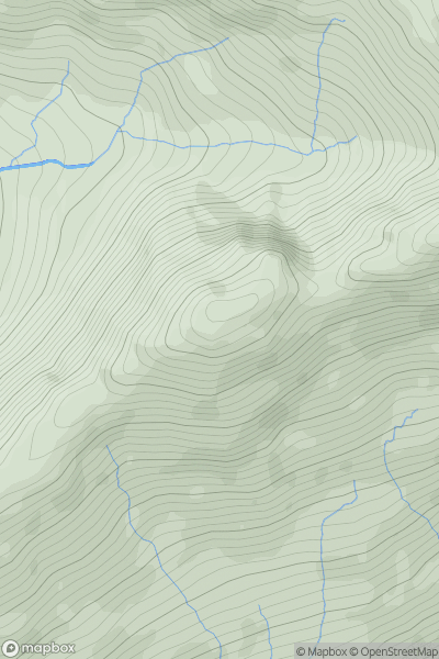 Thumbnail image for Aonach Sgoilte West Top showing contour plot for surrounding peak