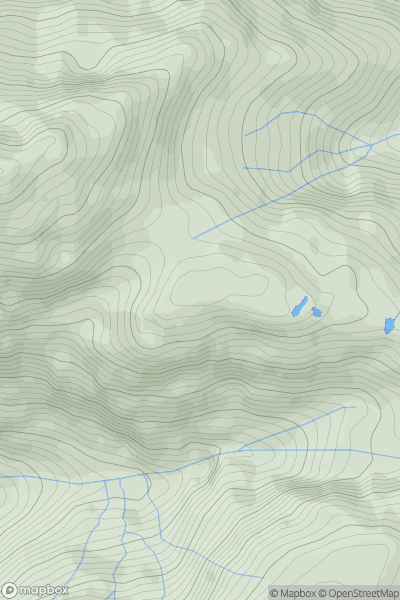 Thumbnail image for Beinn an Aodainn East Top showing contour plot for surrounding peak