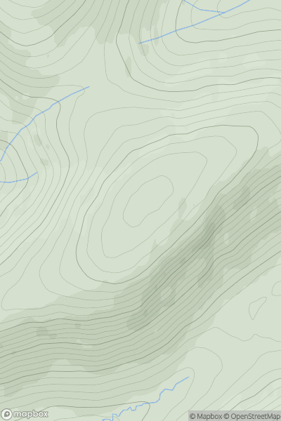 Thumbnail image for Mam nan Carn showing contour plot for surrounding peak