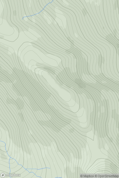 Thumbnail image for Ladhar Bheinn North Top showing contour plot for surrounding peak
