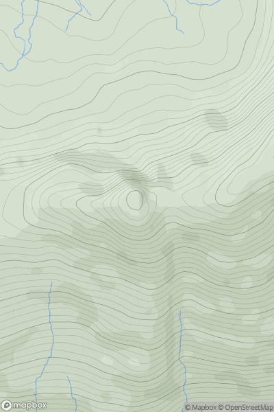 Thumbnail image for Aonach Sgoilte Far West Top showing contour plot for surrounding peak