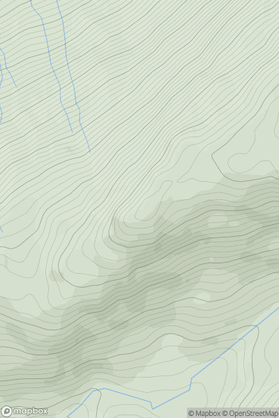 Thumbnail image for Druim a' Ghoirtein Far West Top showing contour plot for surrounding peak