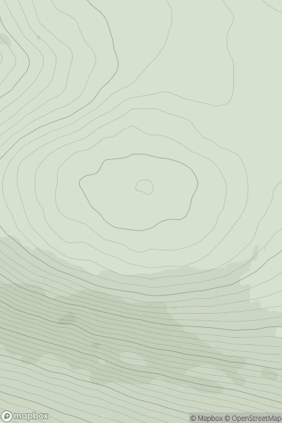 Thumbnail image for Beinn Chraoibh showing contour plot for surrounding peak