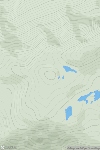Thumbnail image for Meith Bheinn West Top showing contour plot for surrounding peak