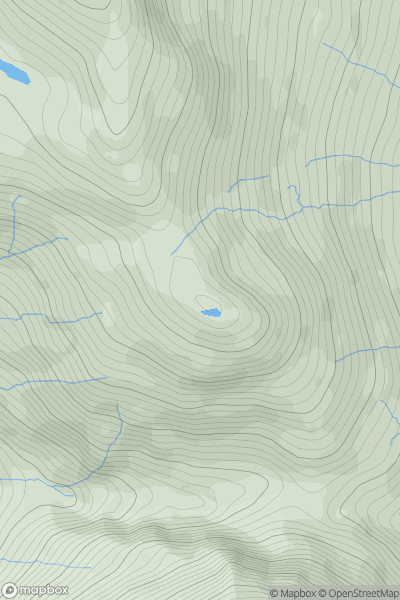 Thumbnail image for A' Ghlas-bheinn South Top showing contour plot for surrounding peak