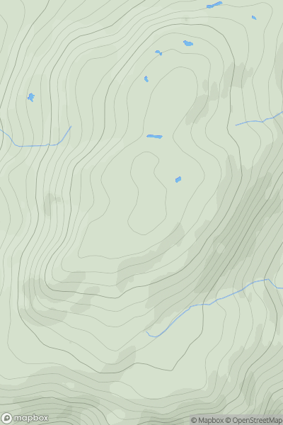 Thumbnail image for Beinn Bhuidhe (Beinn Bhuide) showing contour plot for surrounding peak
