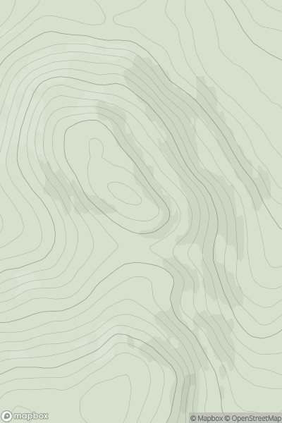 Thumbnail image for Feith a' Ghiubhais showing contour plot for surrounding peak