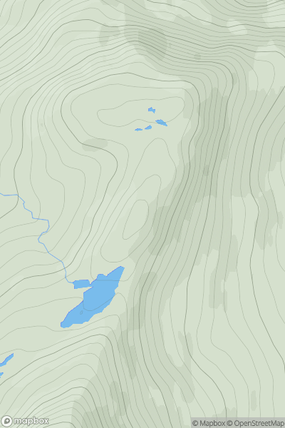 Thumbnail image for Sgurr na h-Eige showing contour plot for surrounding peak