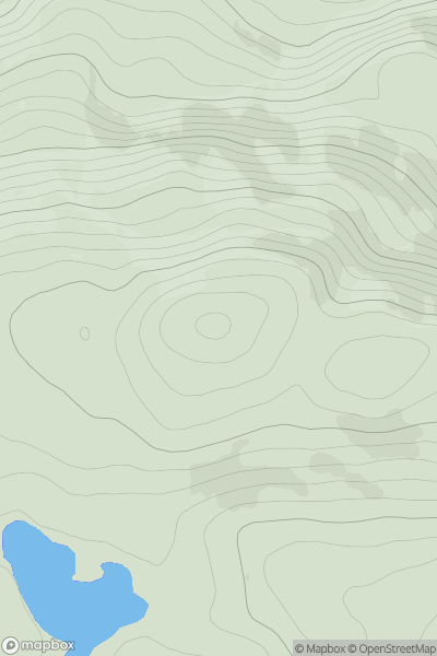 Thumbnail image for Beinn a' Chairein showing contour plot for surrounding peak