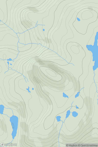 Thumbnail image for Boc Mor showing contour plot for surrounding peak