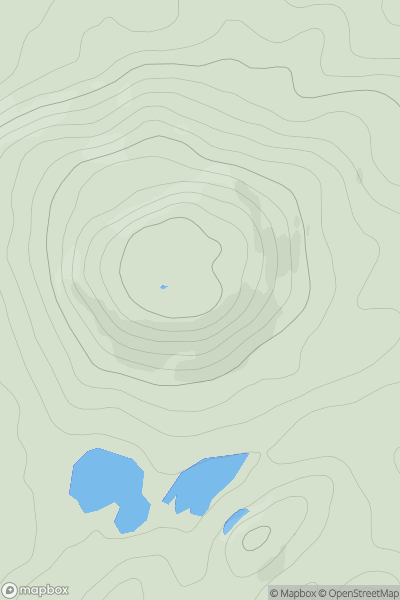Thumbnail image for Carn nan Earb showing contour plot for surrounding peak