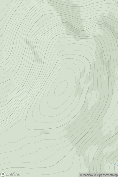 Thumbnail image for Carn Bhac showing contour plot for surrounding peak