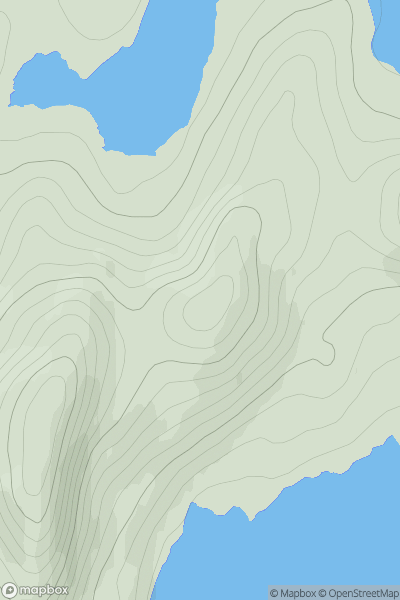 Thumbnail image for Meall a' Chrathaich East Top showing contour plot for surrounding peak