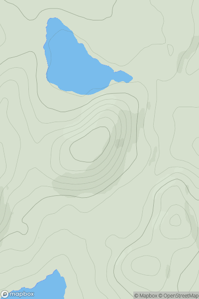 Thumbnail image for Meall nan Oighreagan showing contour plot for surrounding peak
