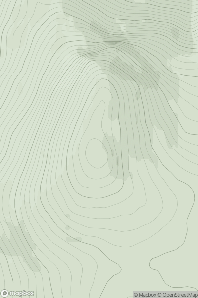 Thumbnail image for Meall Innis na Sine showing contour plot for surrounding peak