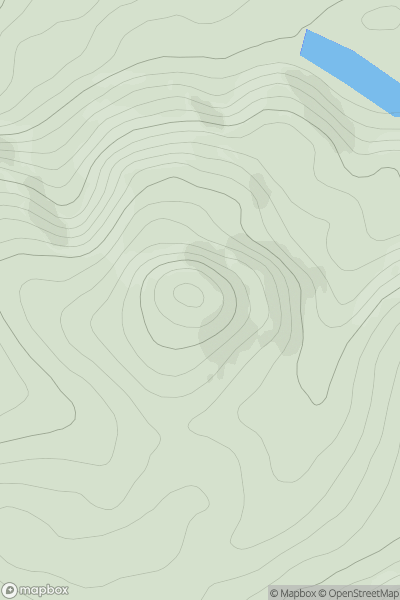 Thumbnail image for Sgurr a' Ghlaisein showing contour plot for surrounding peak