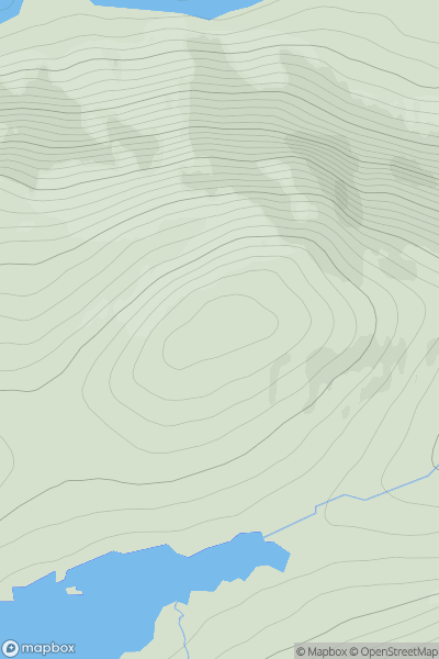 Thumbnail image for Carn an Alltain Riabhaich showing contour plot for surrounding peak