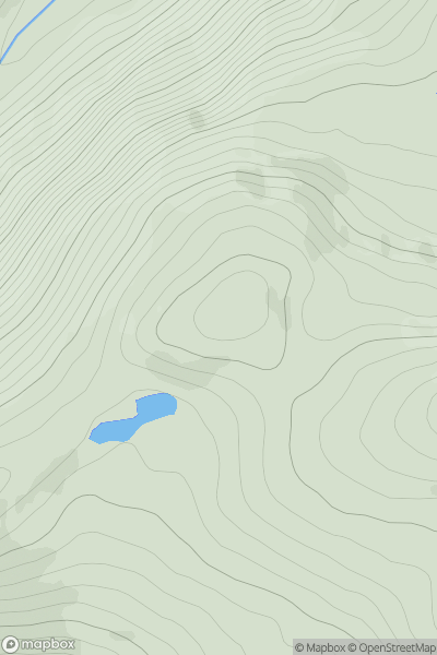 Thumbnail image for Beinn Mheadhoin West Top showing contour plot for surrounding peak