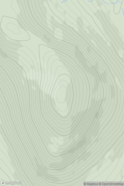 Thumbnail image for The Cairnwell showing contour plot for surrounding peak