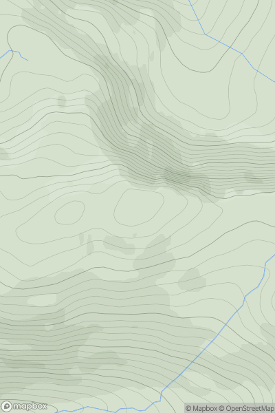 Thumbnail image for Ben Killilan West Top showing contour plot for surrounding peak
