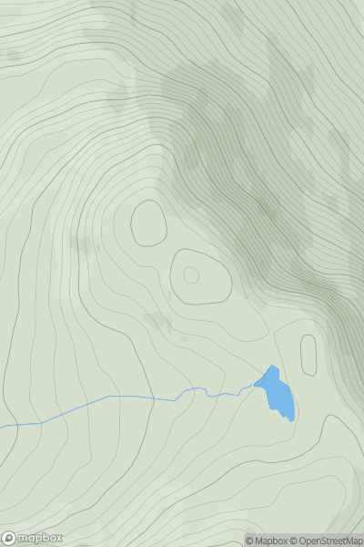 Thumbnail image for Ben Killilan North Top showing contour plot for surrounding peak