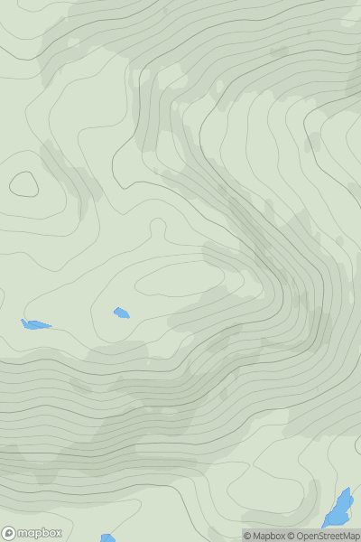 Thumbnail image for Creag nan Eilid showing contour plot for surrounding peak