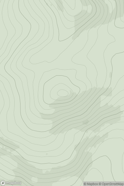 Thumbnail image for Sgorr na Ruadhraich South Top showing contour plot for surrounding peak