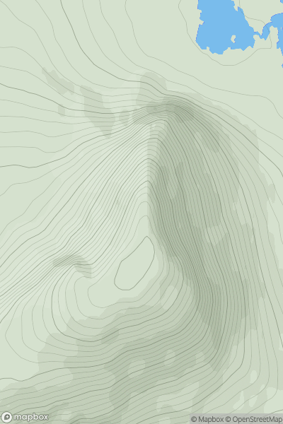 Thumbnail image for Carn na Feola showing contour plot for surrounding peak