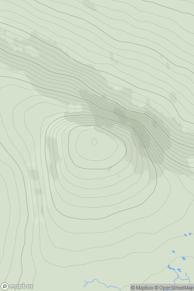 Thumbnail image for Creag a' Chinn Duibh showing contour plot for surrounding peak