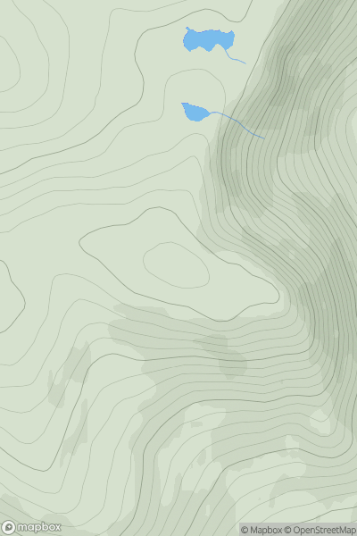 Thumbnail image for Carn nan Sac showing contour plot for surrounding peak