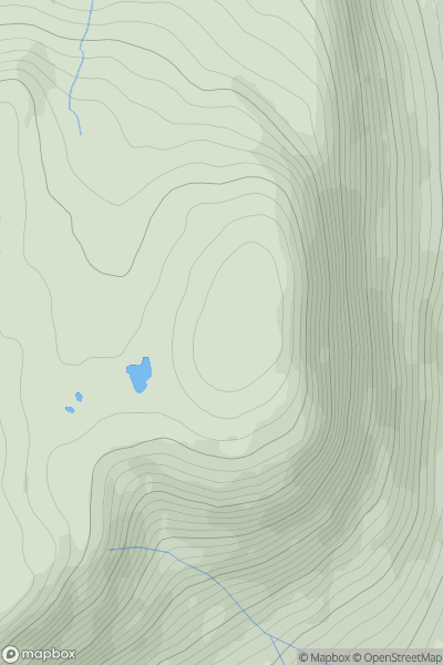 Thumbnail image for Creag na Feol showing contour plot for surrounding peak