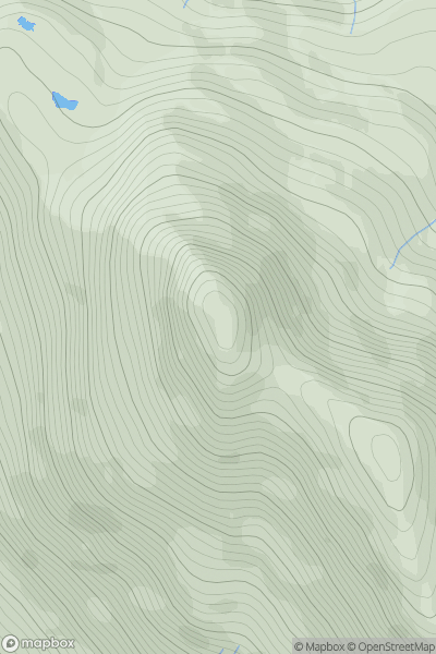 Thumbnail image for Sgurr na Bana-Mhoraire showing contour plot for surrounding peak